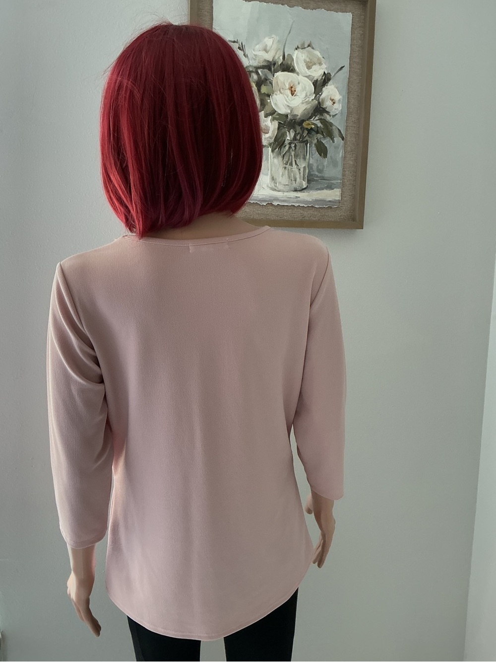Dont Stop Believing Women's Twist-Front Blouse in Pale Pink - Picture 5 of 10